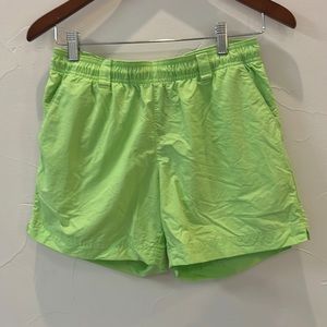 Columbia pfg shorts lime green